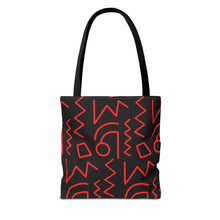 Load image into Gallery viewer, Black & Red Tote Bag