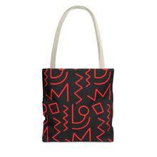 Load image into Gallery viewer, Black & Red Tote Bag