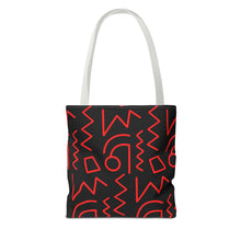 Load image into Gallery viewer, Black & Red Tote Bag