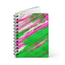 Load image into Gallery viewer, Pink & Green Brush Stokes Journal
