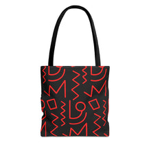 Load image into Gallery viewer, Black & Red Tote Bag